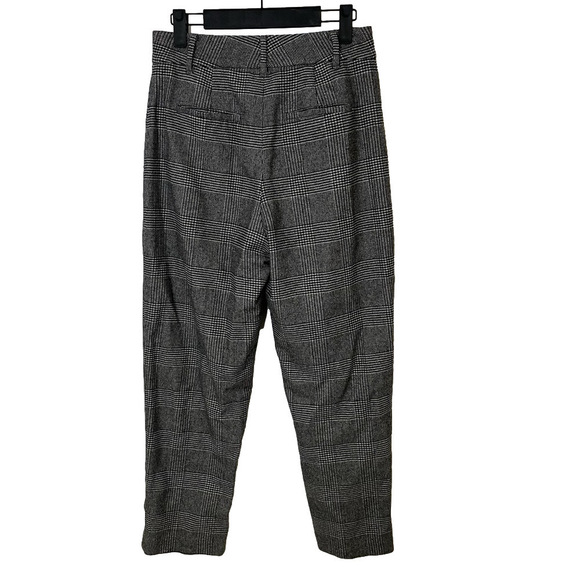 ARITZIA WILFRED Women’s Wool Trouser Pants Black & White Classic Plaid Size 6 - Picture 8 of 11
